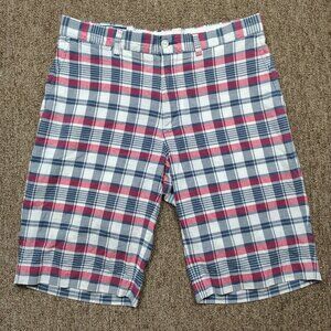 Vintage POLO RALPH LAUREN Shorts Men's 32 Plaid Multicolor Bermuda Cotton Preppy